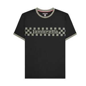 Lambretta Mens Ringer Two Tone T-Shirt / Black